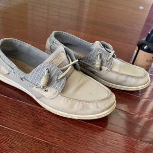 SPERRY shoes light blue top w/ with blue stripes